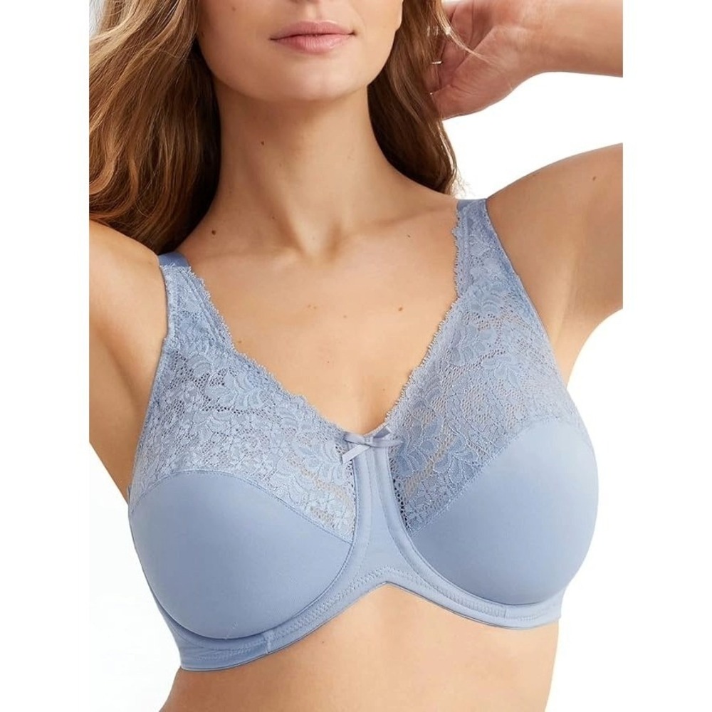 Lilyette by Bali Comfort Lace Minimizer Underwire Bra 40DD NEW